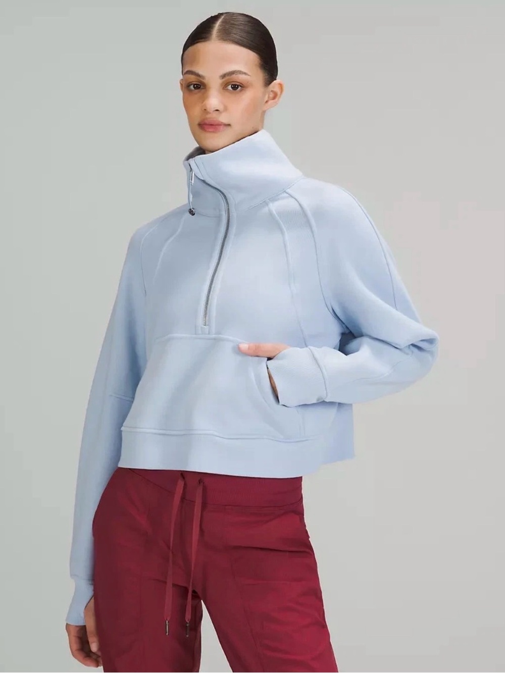 Lululemon XS/S Scuba Oversized Funnel Neck Waist Length Half Zip